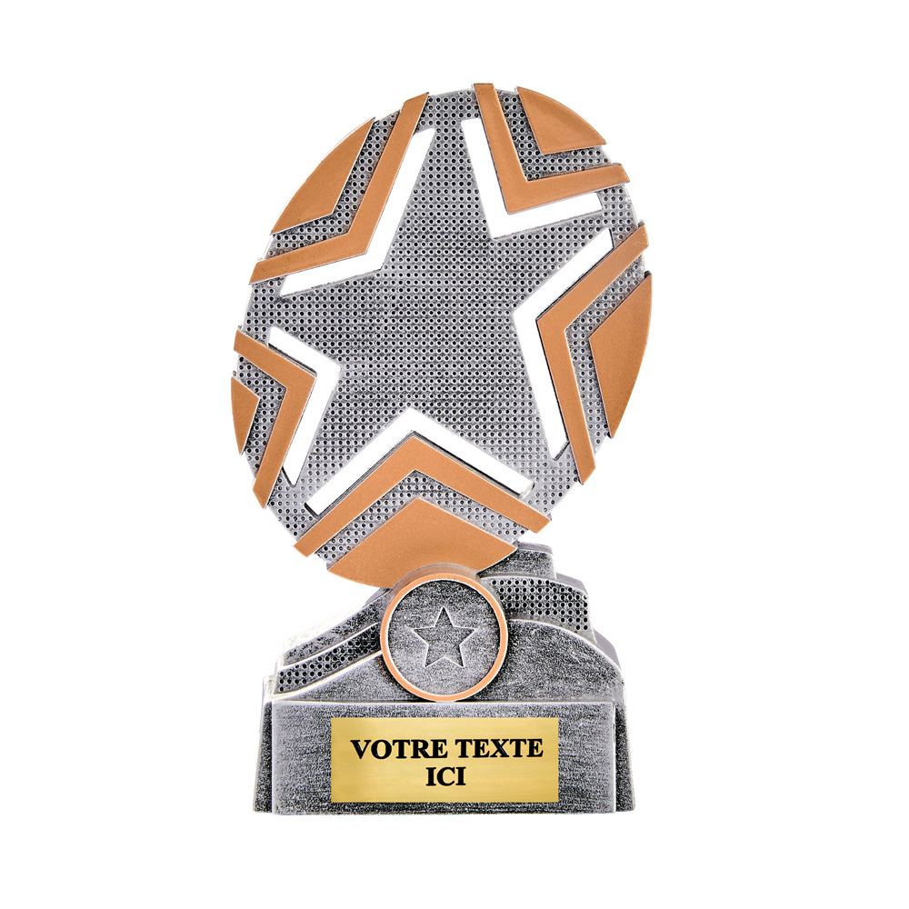 TROPHÉE RÉSINE SUPPORT ARGENT / BRONZE - RS5145A