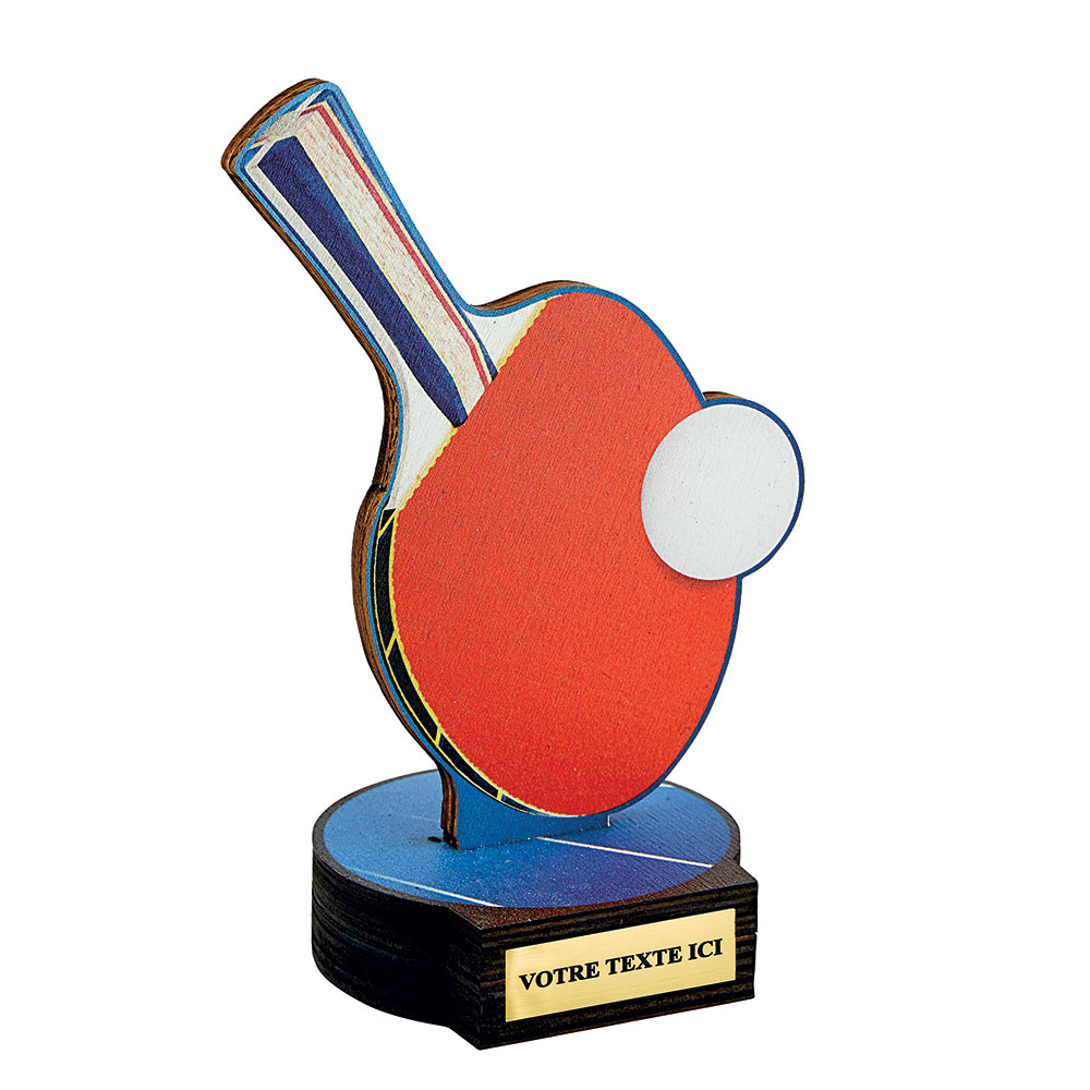 TROPHÉE BOIS TENNIS DE TABLE 20 CM - TB5048
