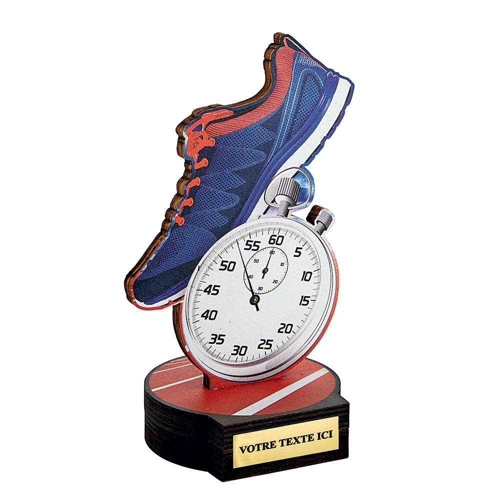TROPHÉE BOIS RUNNING 20 CM - TB5049