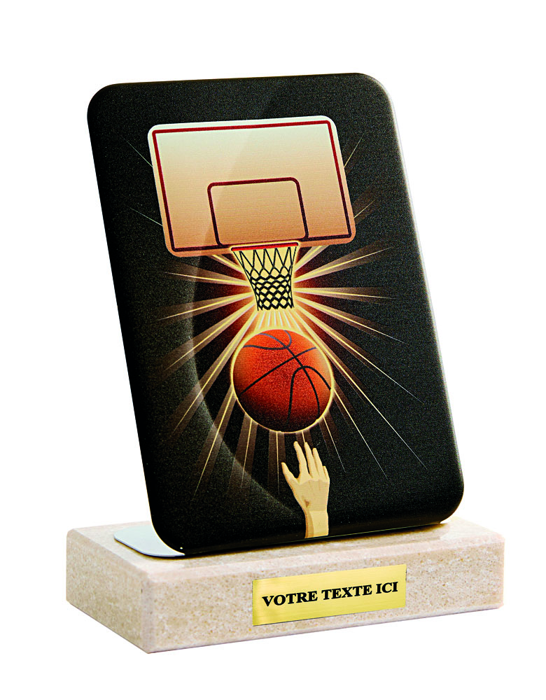 PETIT TROPHÉE MÉTAL BASKET-BALL 14 CM - TM4844-23