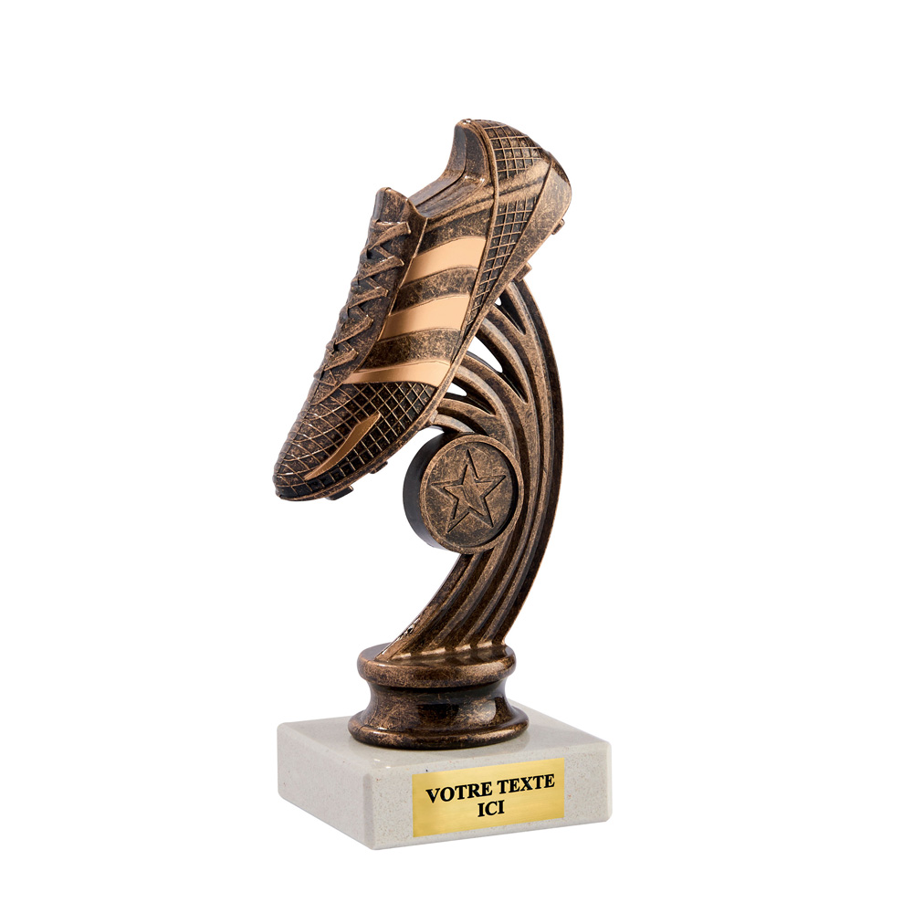 PETIT TROPHÉE PLASTIQUE BRONZE FOOTBALL 17 CM - TP5088