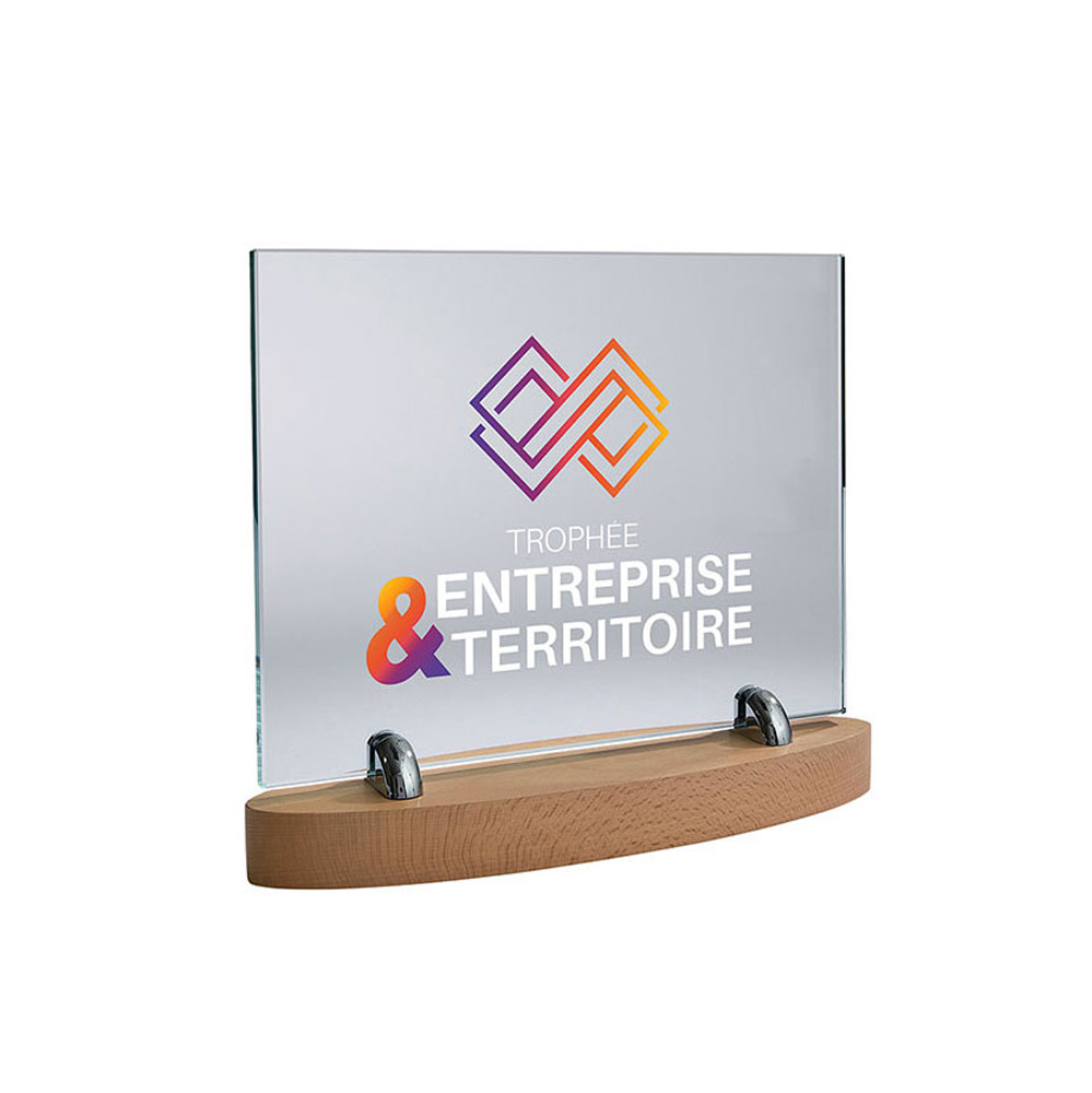 TROPHÉE VERRE PERSONNALISABLE TRANSPARENT 27 X - TV5101A