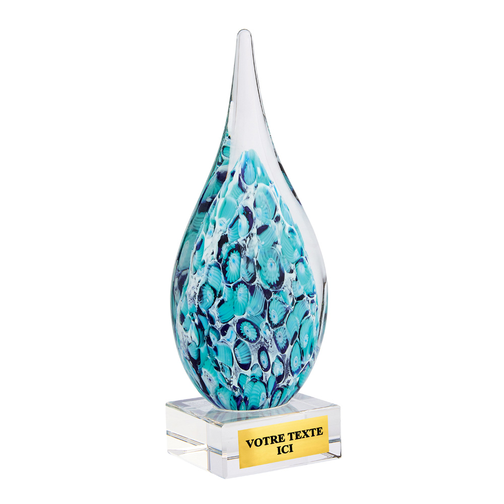 TROPHÉE VERRE SOUFFLÉ TRANSPARENT 23 CM - TV5152