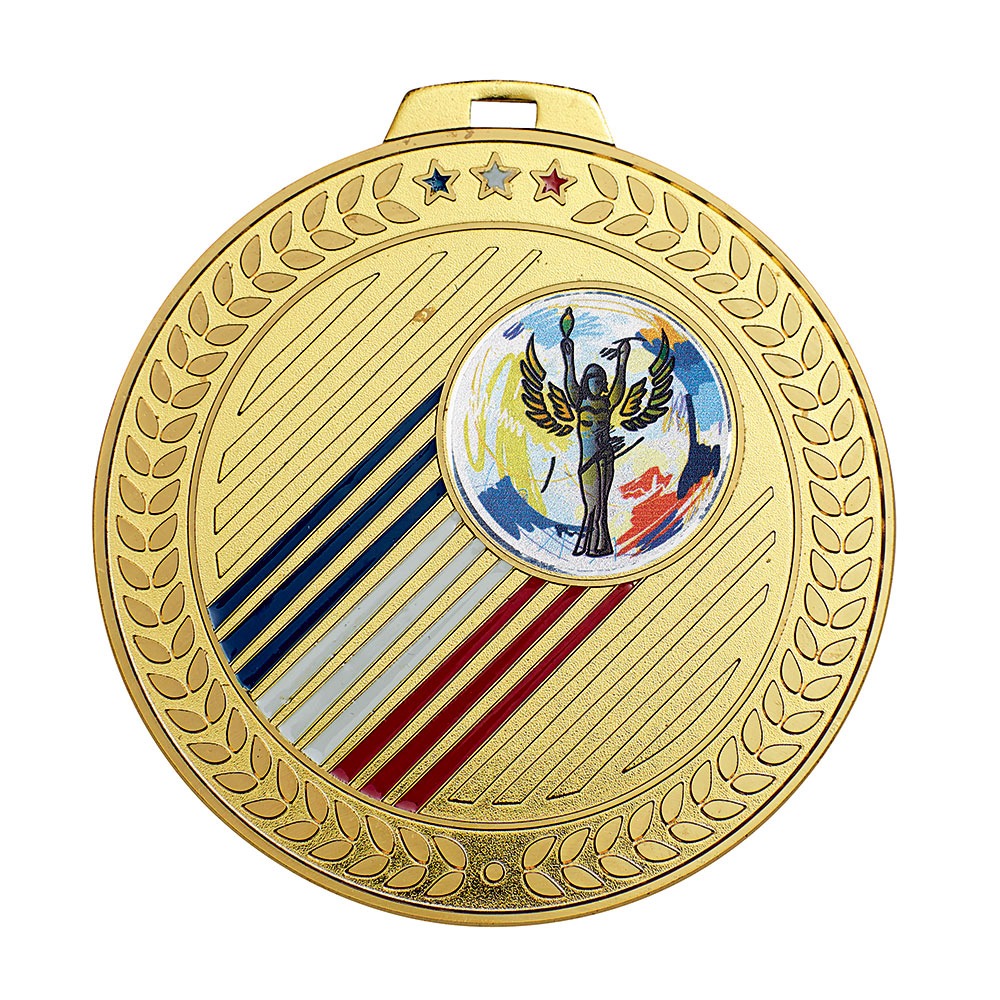 MEDAILLE PORTE CENTRE EMAILLEE 70 MM