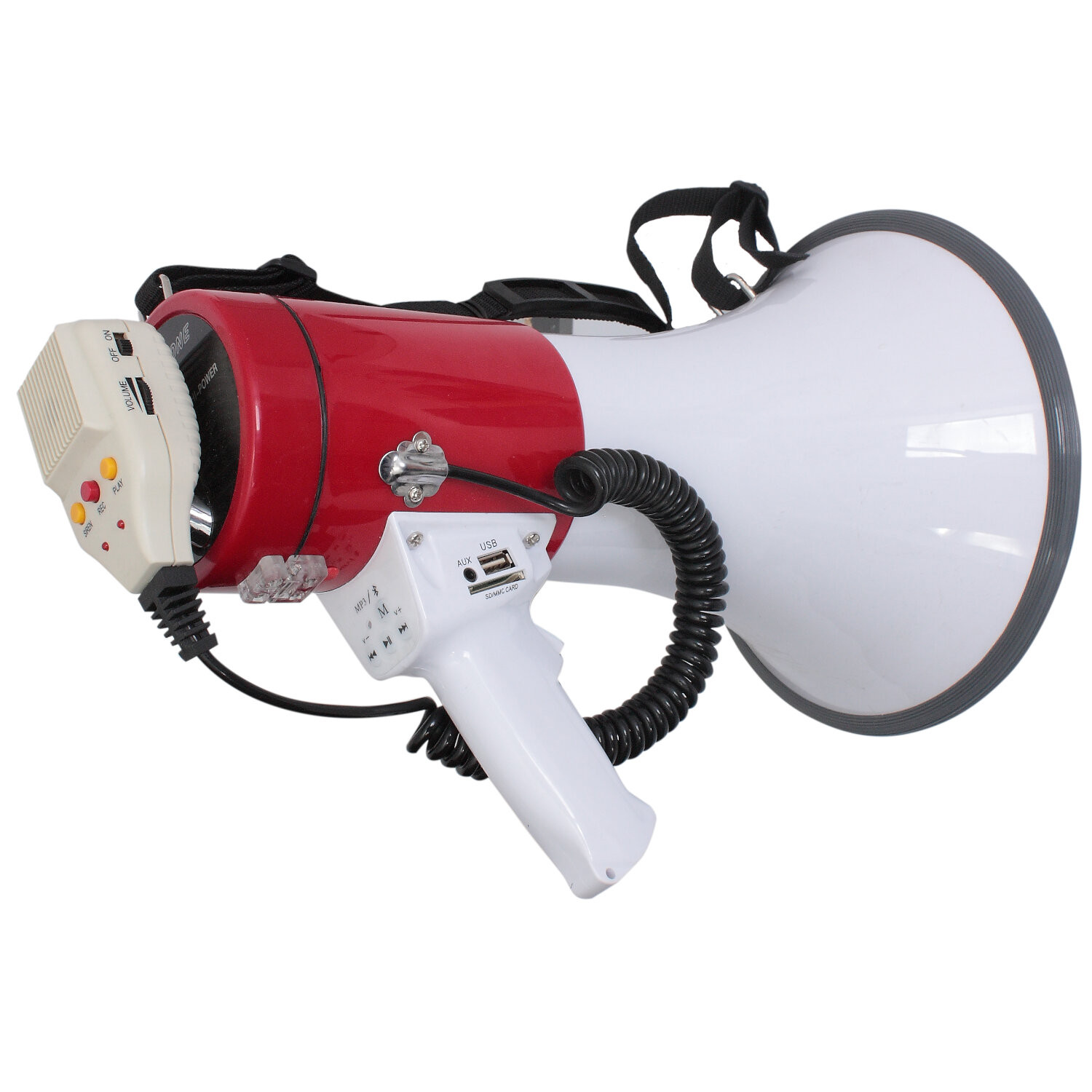 MEGAPHONE 50W AVEC PORT USB & SD - LOTRONIC