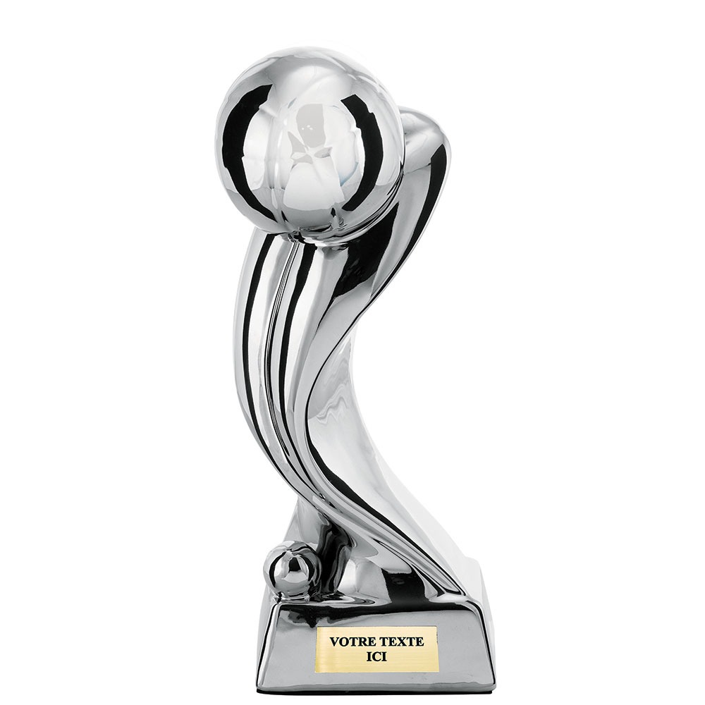 TROPHEE CERAMIQUE PETANQUE ARGENT 35 CM TC4341