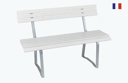 BANC EN RESINE ET ACIER 1,2M AVEC DOSSIER - VW SPORTS
