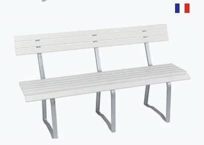 BANC EN RESINE ET ACIER 2M AVEC DOSSIER - VW SPORTS