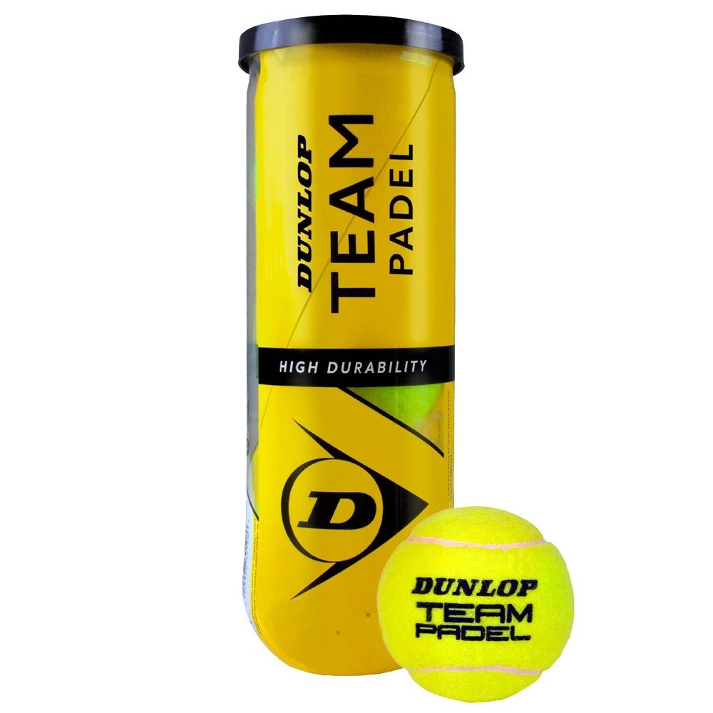 TUBE DE 3 BALLES DE PADEL TEAM - DUNLOP