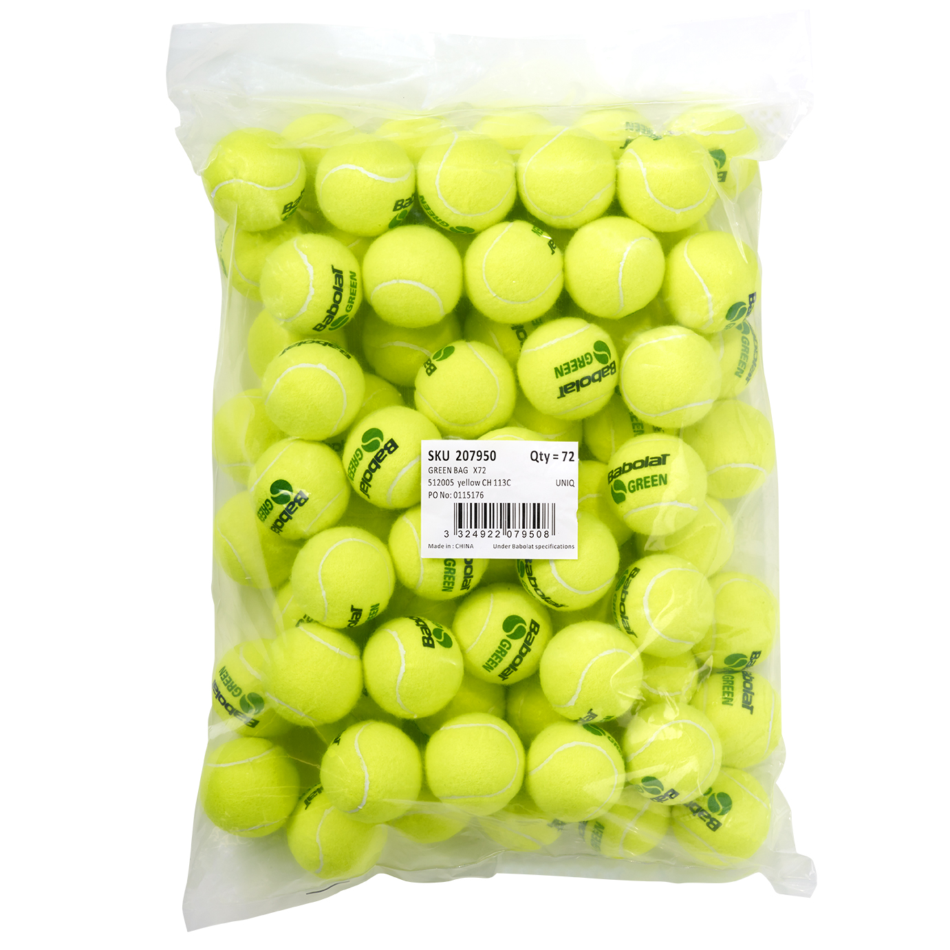 ECO RECHARGE DE 72 BALLES VERTES - BABOLAT