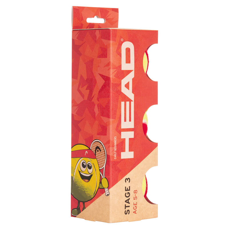 LOT DE 144 BALLES DE TENNIS STAGE 3 - HEAD