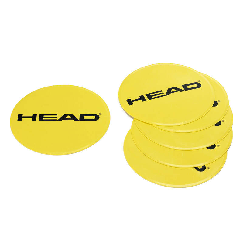 LOT DE 6 EMPREINTES RONDE JAUNE - HEAD