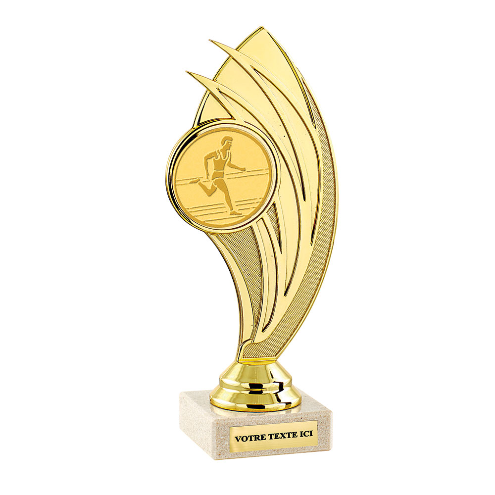 PETIT TROPHEE PLASTIQUE PERSONNALISE OR TP4828