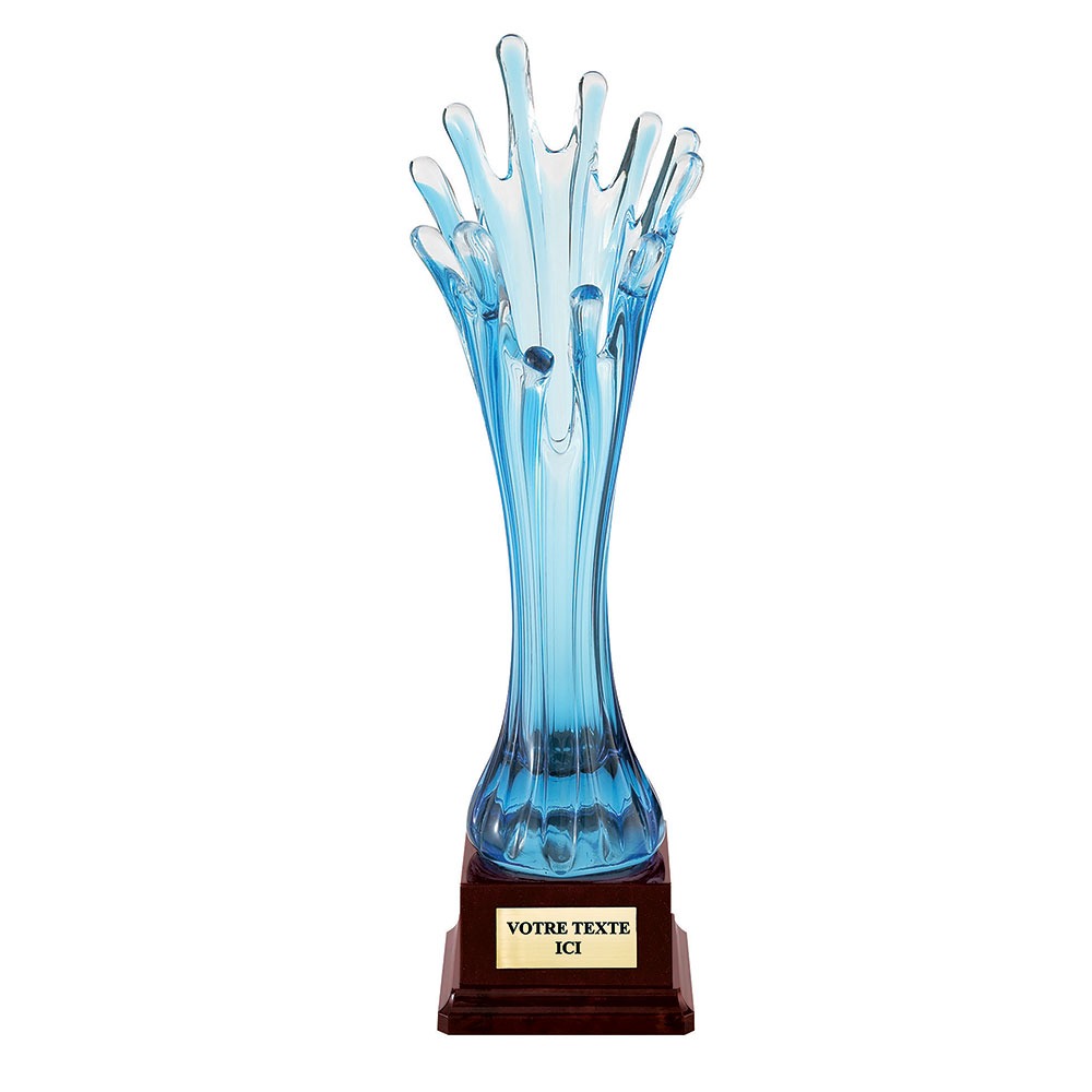 TROPHEE VERRE SOUFFLE BLEU TV4000