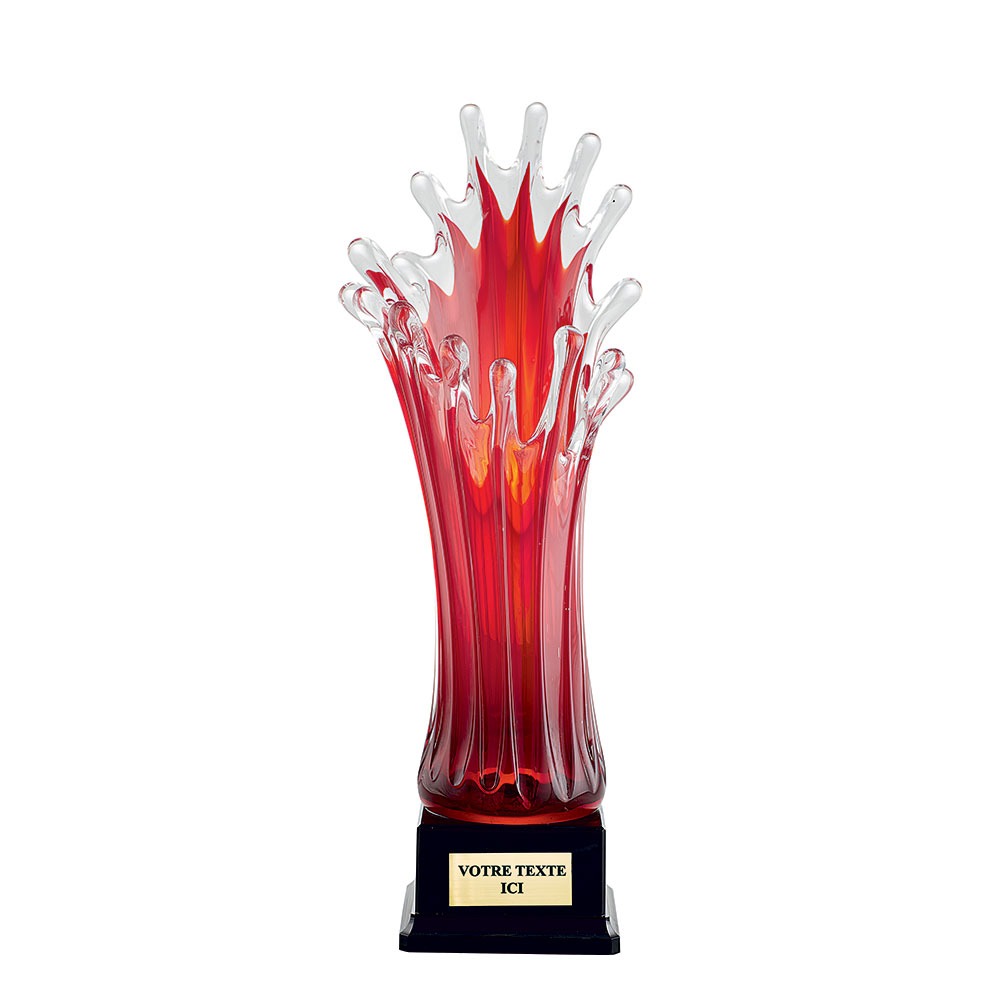 TROPHEE VERRE SOUFFLE ROUGE TV4001